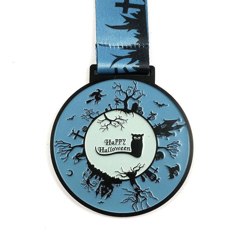 Hauska Custom Metal Sport Award Halloween Hallowmas Run -mitalit