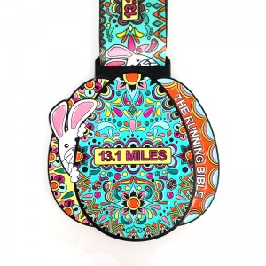 Mukautetut mitalit kilpailuille metallimitalion räätälöity joulupukki juoksumitalit