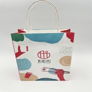 Väripainettu paperipussi, yksinkertainen ja muodikas paperipussi