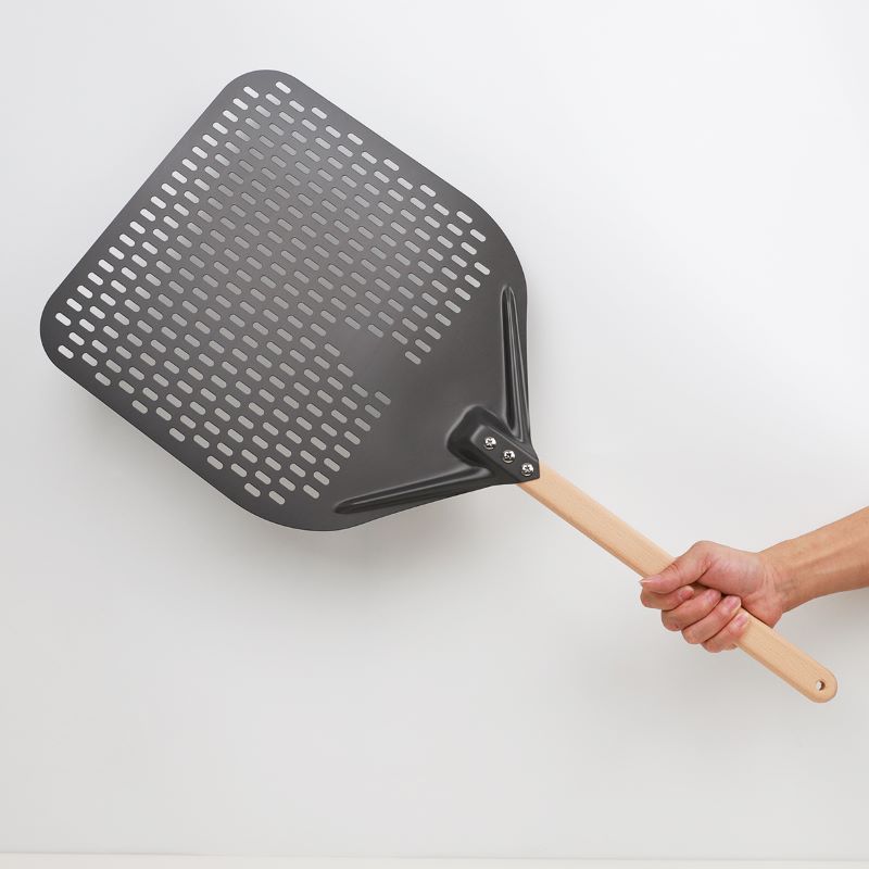 Irrotettava anodisoitu 12 tuuman 14 tuuman rei'itetty alumiini -pizzakuoripizza -lapio pizza spatula pizza Turner