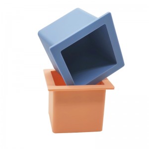 Suuret silikoni jääkuutiolustat muotit BPA Free, yksireiänneliöjäätelöitä joustava, helppo vapauttaa hidas sula jää, viskiä, ​​cocktaileja, lahjoja