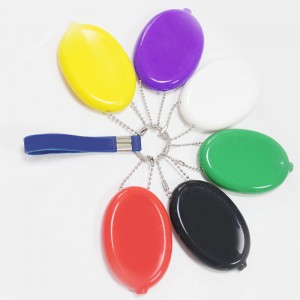 Silikoni -soikea kolikoiden kukkaroläkki, miesten/womenin laukku ketjulla, elintarvikelaatuinen silikonipussi, ympäristöystävällinen ja vedenpitävä