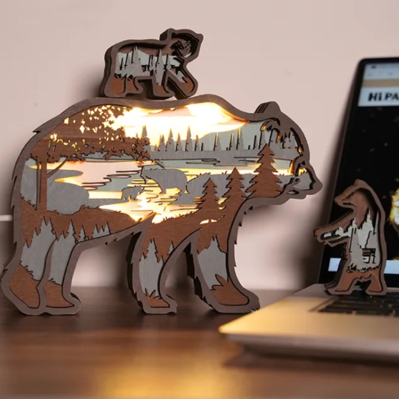 3D -puinen jääkarhun eläinkoristeet