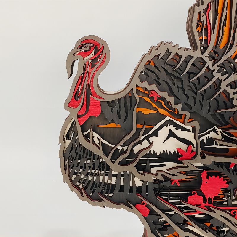 3D -puinen eläin flamingo esine