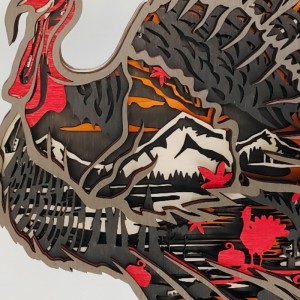 3D -puinen eläin flamingo esine