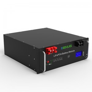 51,2 V 100/150/200AH LIFEPO4 LITHIUM -ionin akun energian varastointijärjestelmä aurinkoenergiajärjestelmissä LCD: llä