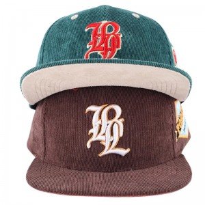 Mukautetut miesten kirjonta 5 Paneelin Snapback Cordal Caps -hattu