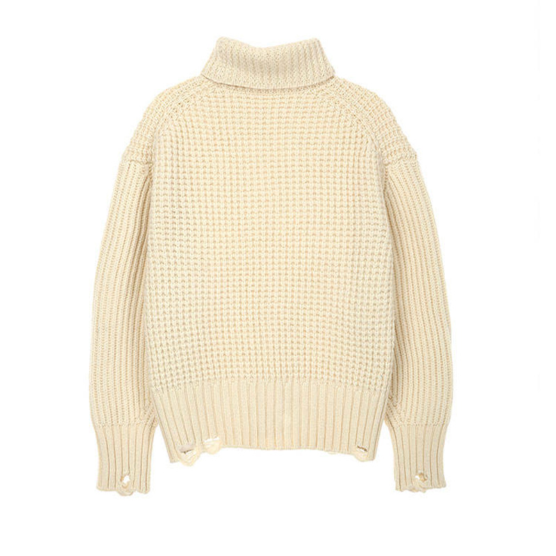 neulotehtaan räätälöity syksy talvi muoti rento turtleneck paksu lämminneulottu pullover