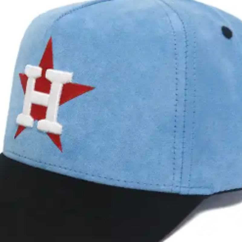 Hot Hat Design 5 Panel -mokkanahka- ja mustat baseball -lippit, joissa on mukautettu logo litteä kirjonta ja 3D -puff -kirjontahatut