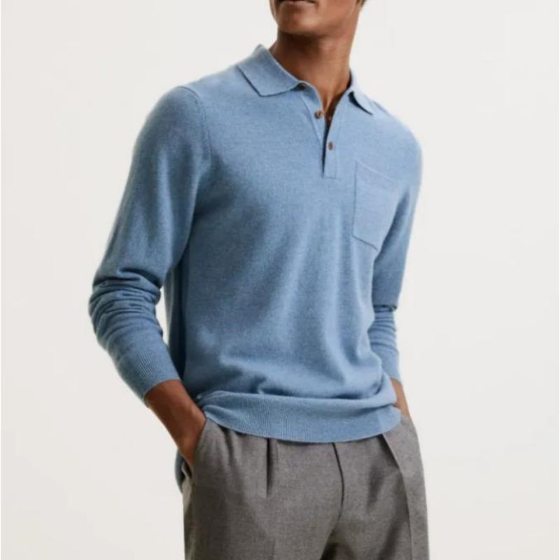 Tukkumyynti tyhjä italialainen cashmere pusero polokauluksella