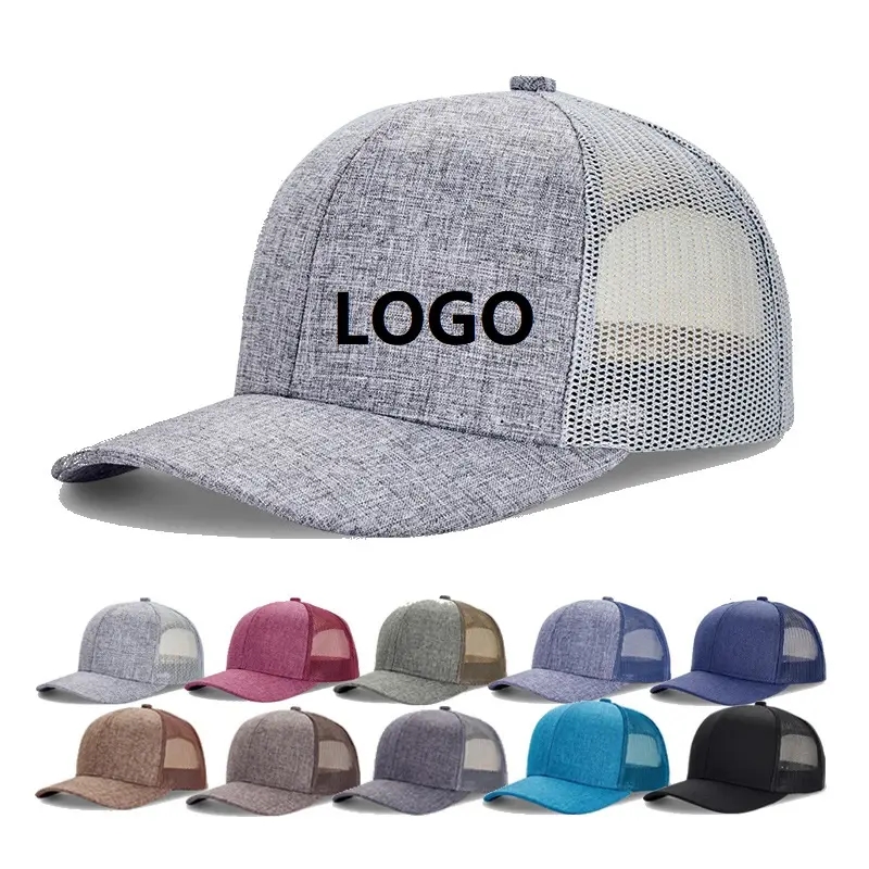 Mukautettu logo uusi kuorma -autokorkki mesh baseball snapback unisex säädettävä koko urheilukorkit