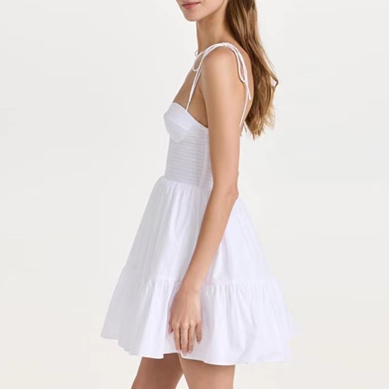 Eurooppalainen ja amerikkalainen muotisidos vyötärö putki Top Seksikäs suspenderit Backless -mekko