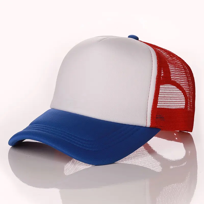 Tukkumyynti Säädettävä Snapback Classic Unisex Youth Yksikokoinen mesh Cap Carved Bill Poly Foam Front Trucker Hattu lapsille