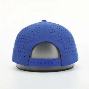 Uusi muoti räätälöity PVC Patch Logo 5 Paneeli Vedenpitävä polyesteri Sport Golf Hat, Laser Cut -rei\'itetty isä Gorras, Köysi Baseball Cap