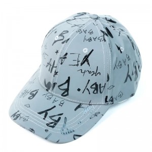 Matala MOQ Halpa räätälöity suosittu jäsentämätön baseball -hatut tummanharmaa heijastava hatut baseball -lippu ihmiselle