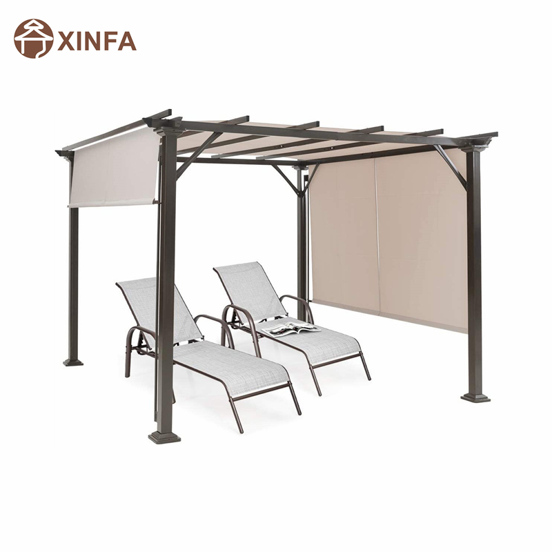 10 \\ 'x 10 \\' ulkona pergola, patio huonekalujen sävyrakenne, ulkona teräs pergola huvimaja sisäänvedettävällä katosvärillä