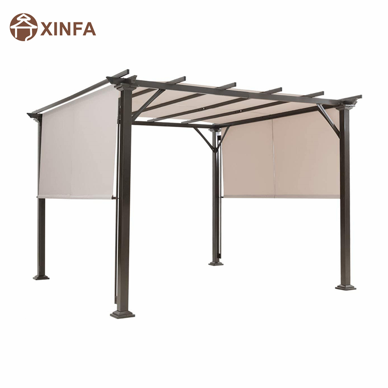 10 \\ 'x 10 \\' ulkona pergola, patio huonekalujen sävyrakenne, ulkona teräs pergola huvimaja sisäänvedettävällä katosvärillä