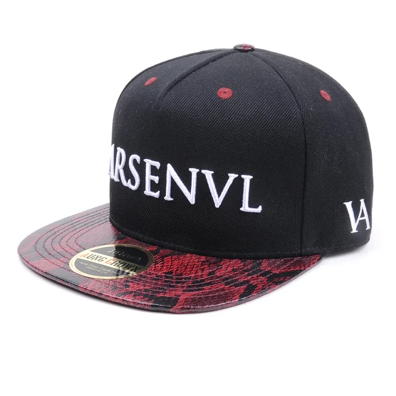 Tukkumyynti katutanssi hip hop flat bill räätälöity hatut kirjonta musta snapback