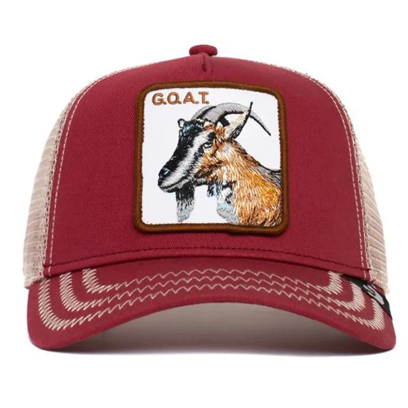 Tukkumyynti räätälöity logo Animal Cartoon Mesh Brodeered Trucker Hat
