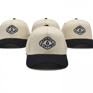 Räätälöity tukkumyynti 5/6 Paneelin jäsennelty baseball Cap Hat Custom Brodeery Logo Baseball Cap