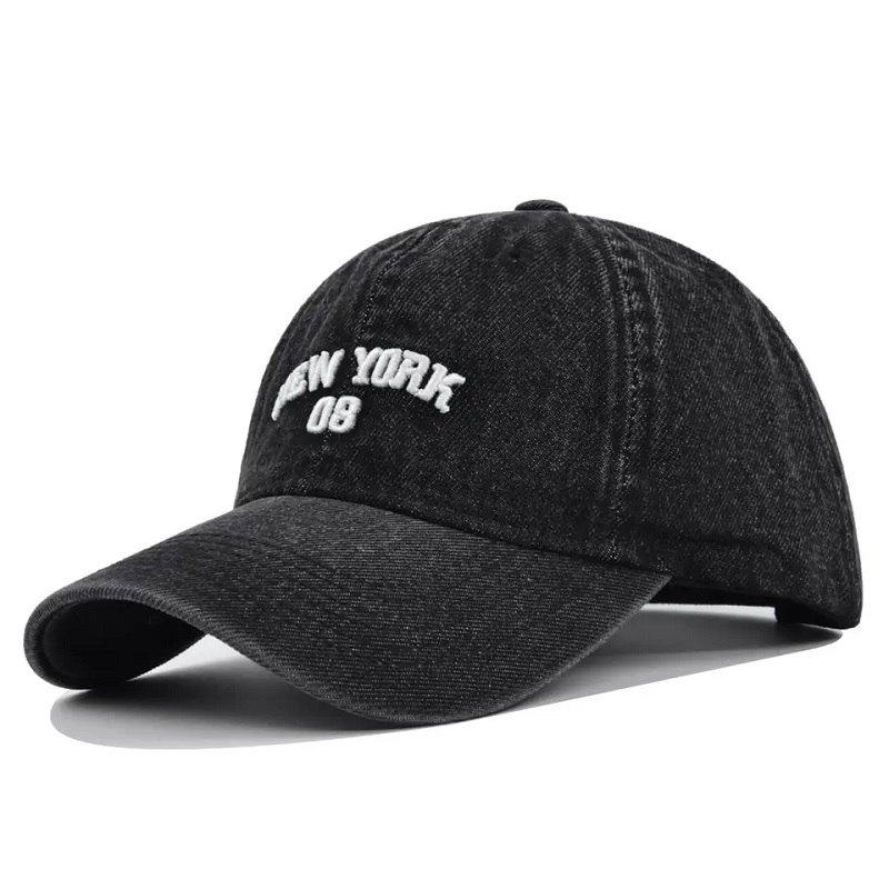 Korkealaatuinen mukautettu logo pesty ahdistunut 100% puuvilla 6 paneelit brodeerattu Bill Old Cowboy Baseball Cap Farku Hat
