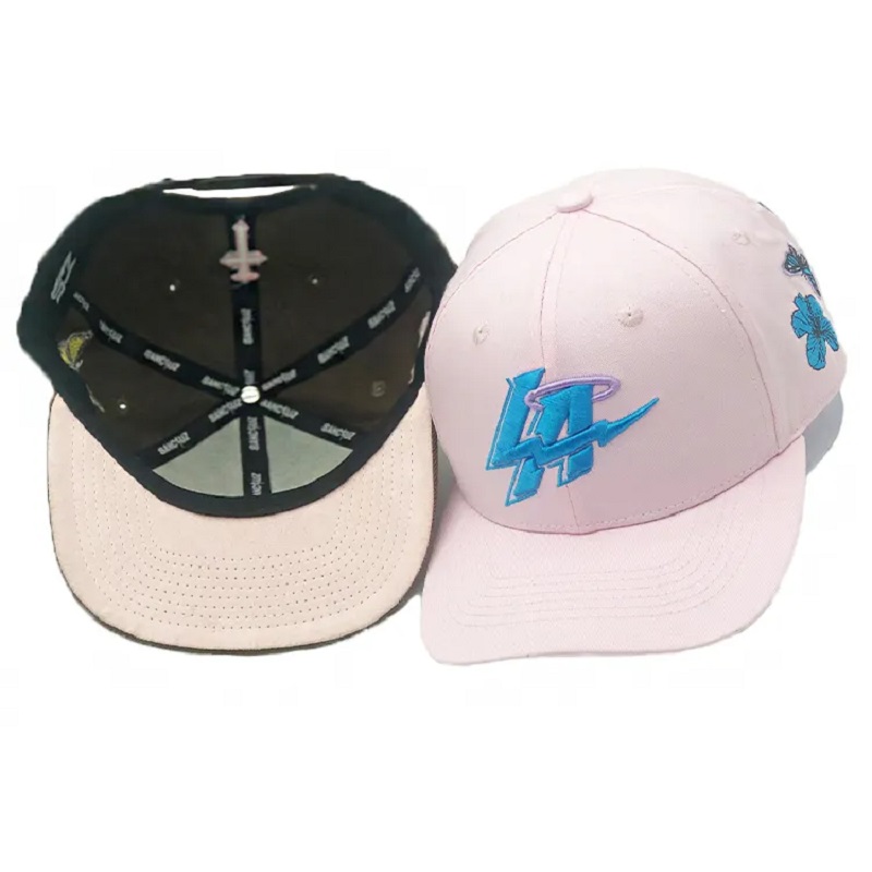 Mukautettu 6 paneeli 3D -kirjonta -logo Microbend Brim -baseball -korkki miehille