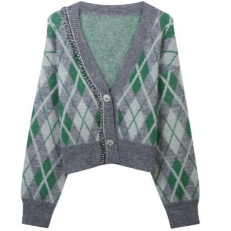 Argyle Jacquardneulottu Mohairneuletakki