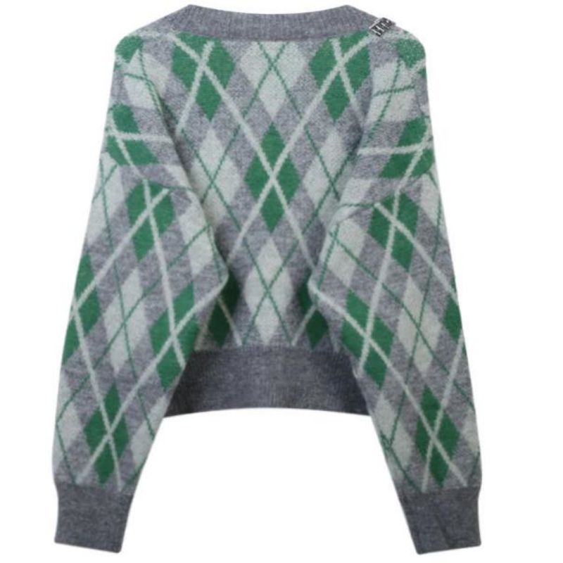 Argyle Jacquardneulottu Mohairneuletakki