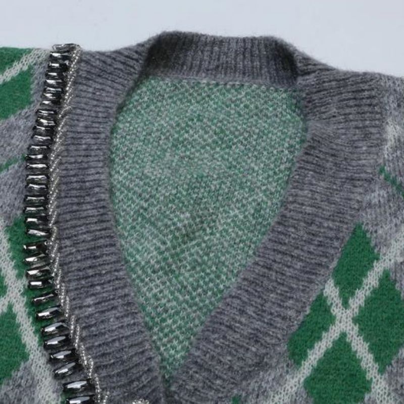 Argyle Jacquardneulottu Mohairneuletakki