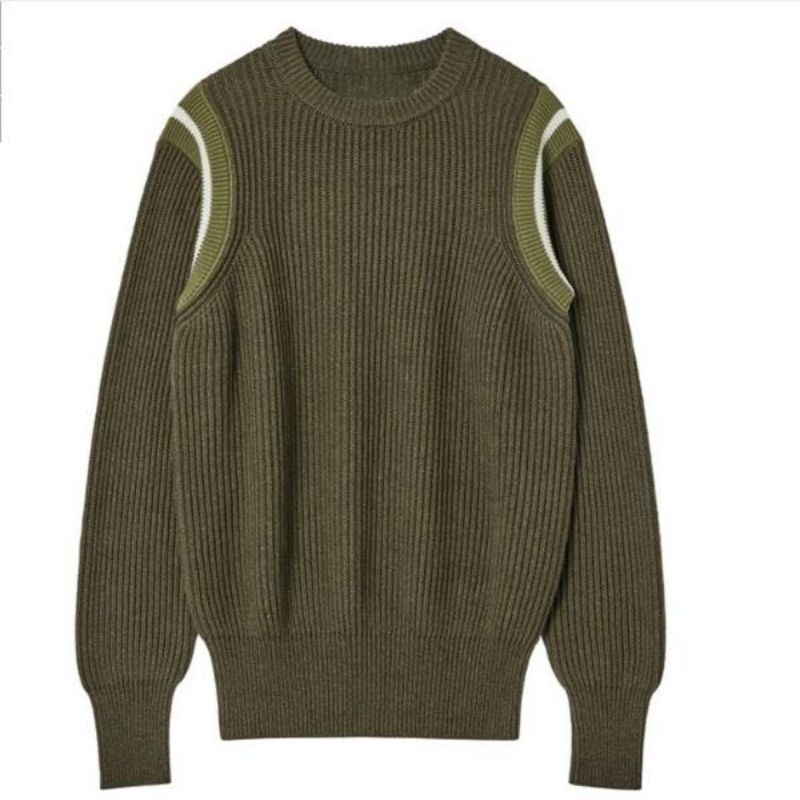 100% puuvilla miesten pullover -miehistön löysätneuleet