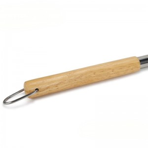 Erittäin pitkä 53 tuuman pyöreä alumiinipizza kääntökuori lapio tiiliuunille Osta puukahva