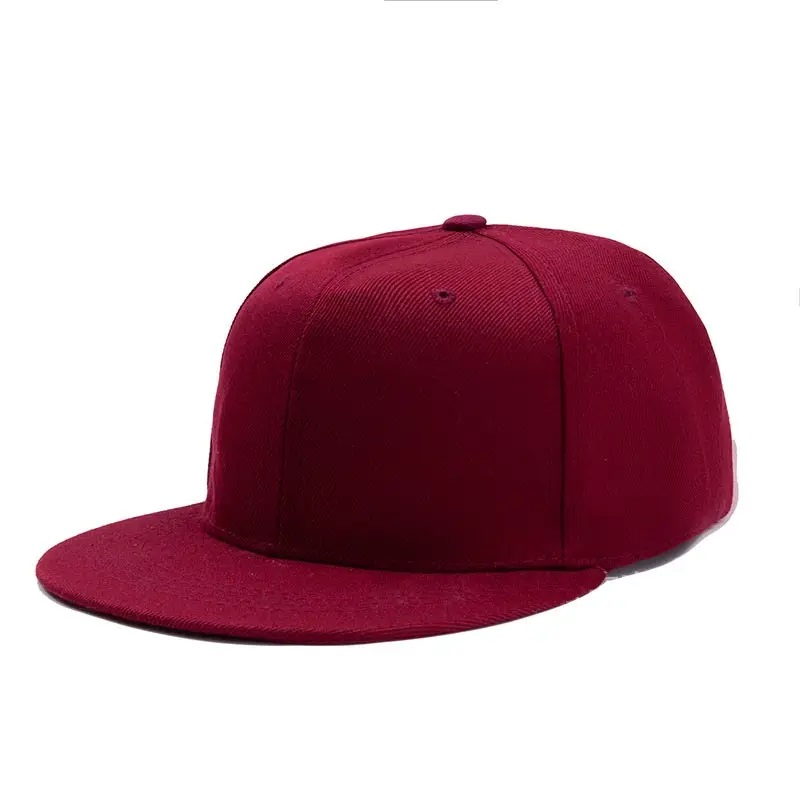 Tukkumyynti korkealaatuinen 100% puuvillamuotiurheilu Cack Custom Logo Miehet tavallinen litteä bill brim kuvio hip hop snapback cack hatut