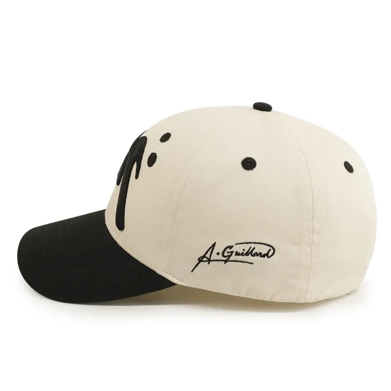 Custom Unisex kaksisävyinen baseball Hat 3D -kirjonta -logo 6 Paneeli Curved Brim Baseball Cap