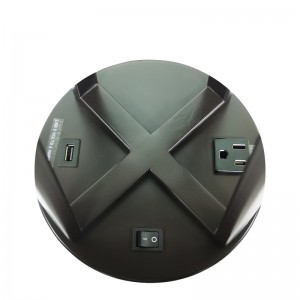 Tumma pronssi -yöt ja valo on/off -rokerikytkin, kätevä myyntipiste ja USB -latausportti hotellin huoneessa