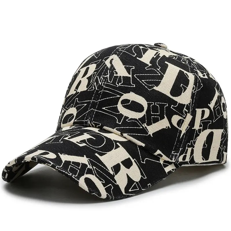 Uusi kirjain 6-paneeli hatut Snapback Sports Caps Baseball Cotton Plain Hatut miehille