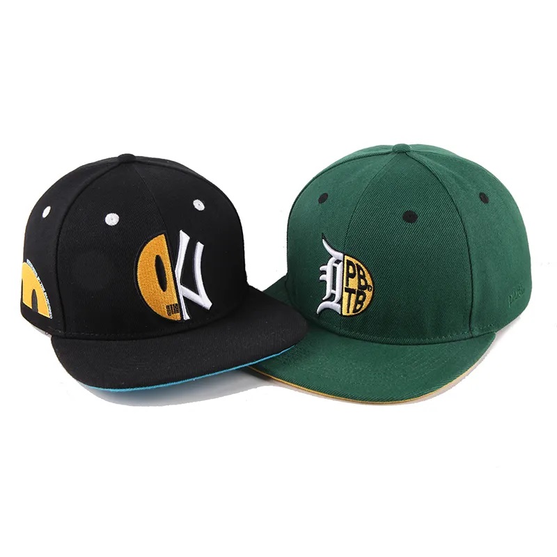 Tehtaan tukkumyynnin baseball -hattu räätälöity miesten snapback cap 6 paneeli litteä brimardiery varustettu urheilukorkki