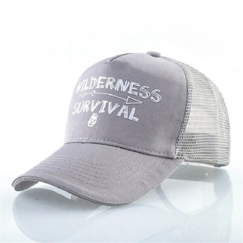 Mukautettu tulostettu keltainen puuvillaa mokkanahkakirjonta rakenteellinen 6 paneelikerroksen korkki Baseball Capp Trucker Hat