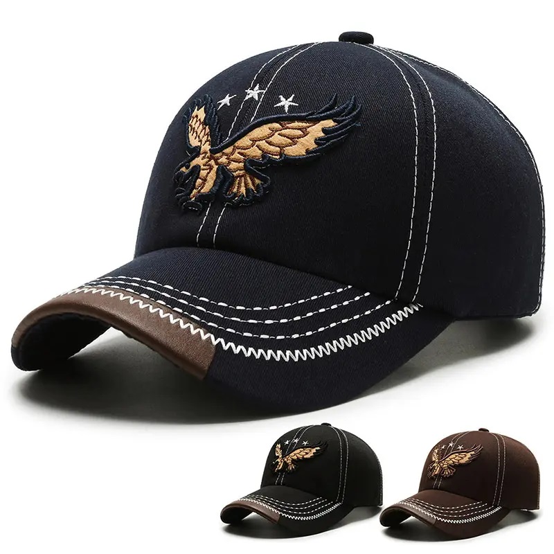 Suosittu brodeerattu urheiluhatut Snapback Baseball Caps Image Puuvillahattunaisille ja miehille