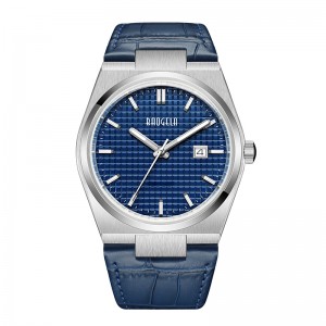 Baogela 40mm miesten yrityskellot Quartz Sport rento aitonahkainen rannekello 50 tm vedenpitävä mieskello RESS REROGIO MASCULINO 22802