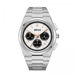 Baogela Top Brand Watches for Men Fashion Chronograph Sport Vedenpitävä kvartsikello 50TM rento ruostumaton kello Reloj Hombre 22803
