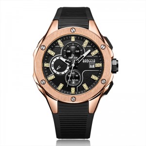 Baogela Luxury Brand Men Silicone Sports Watches Fashion Army Watch Man Chronograph Quartzin rannekello REVIO MASCULINO ROSE 22608
