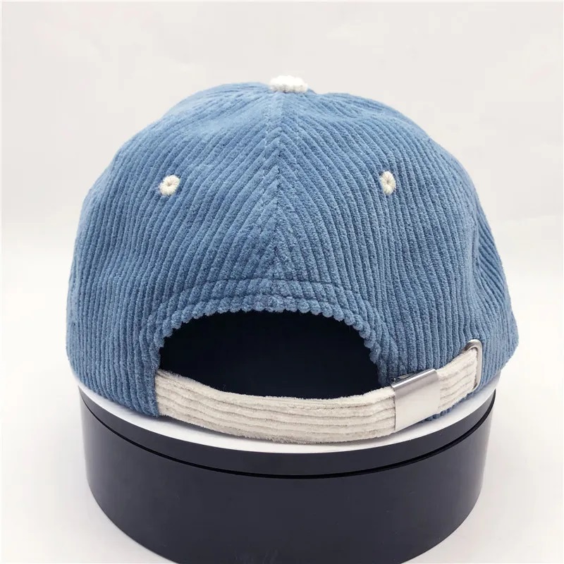 Corduroy 6 -paneelin mukautettu logo jäsentämättömät aikuiset Hatut Cordalthero Dad Cap