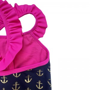 Tulosta Flounce Kaksi kappaletta Lapset Uimapuvut