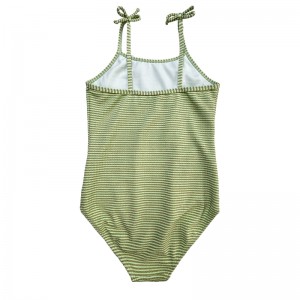 Kultainen silkki Bowknot Yksiosaiset lapset uimapuvut