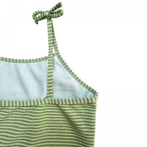 Kultainen silkki Bowknot Yksiosaiset lapset uimapuvut