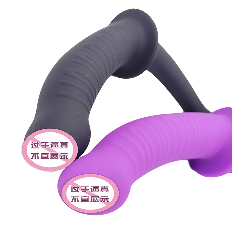 819 Lesbo kaksoispään violetti/black aikuisten seksileluja kaksinkertainen dildo -tunkeutumispään kaksoispuolen päättynyt dildo pariskunnillenaiset homo
