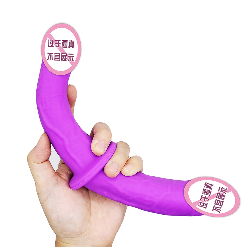 823/824 Lesbo kaksoispää violetti aikuisten seksilelut kaksinkertainen dildo -tunkeutumispään kaksoispuolinen puolella päättynyt dildo pariskunnillenaiset homo