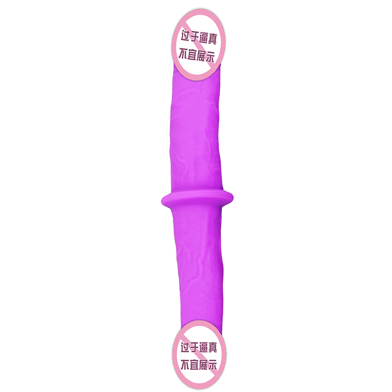 823/824 Lesbo kaksoispää violetti aikuisten seksilelut kaksinkertainen dildo -tunkeutumispään kaksoispuolinen puolella päättynyt dildo pariskunnillenaiset homo