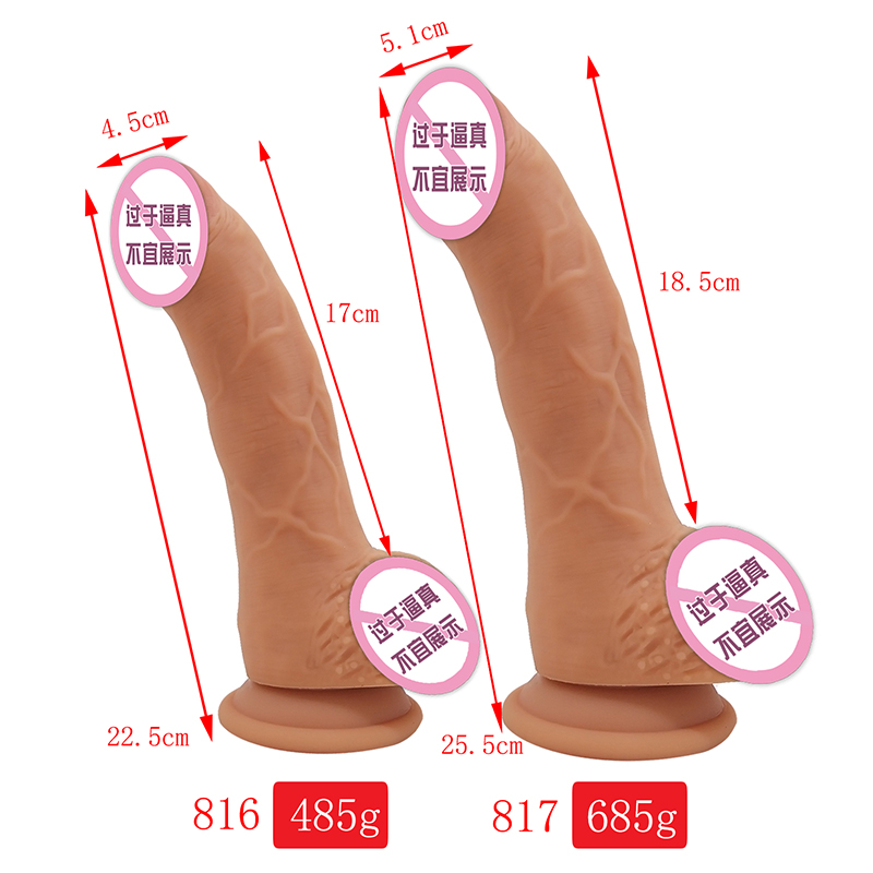 816/817 Seksikäs aikuisten kauppa tukkumyynti iso size seksi dildo uutuus lelut pehmeä silikoni työntävät dildojanaisillenaisten masturbaattori
