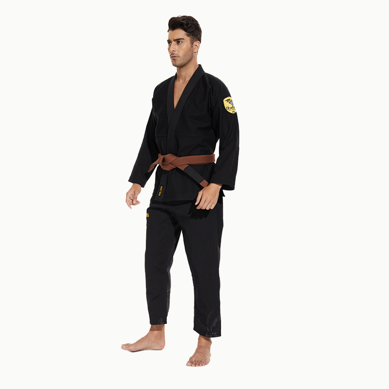 Tehtaan suora tukkumyynti käyttäjäystävällinen musta univormu judo-gi judo gi brasilialainen jiu jitsu gi hengittävällä kankaalla